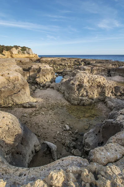 Sao Lourenco kust in de buurt van Albufeira — Stockfoto