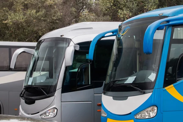 Autobuses turísticos estacionados en Lisboa — Foto de Stock