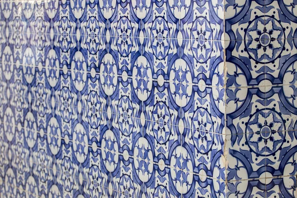 Detail of the corner of a building with portuguese azulejos Stock Picture