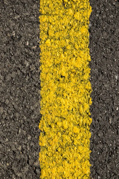 Road texture with yellow stripe — Stock Photo, Image