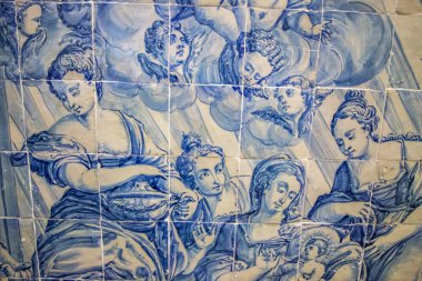 Beja bölgesel müze içinde güzel azulejo Ayrıntılar