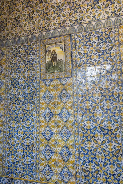 ベジャの地域博物館内部の美しい azulejo 詳細 — ストック写真