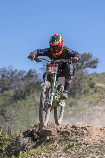 Downhill competitie — Stockfoto