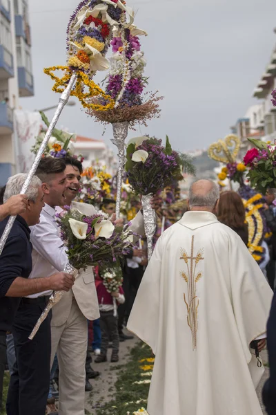 Processione religiosa tradizionale delle fiaccole — Foto Stock