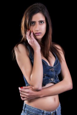 jean giymek şehvetli genç kadın