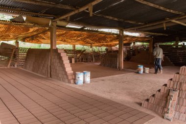 geleneksel çamur tuğla üretim fabrikası yatak