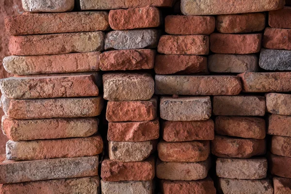 Pile of traditional mud bricks production — Stock Photo, Image