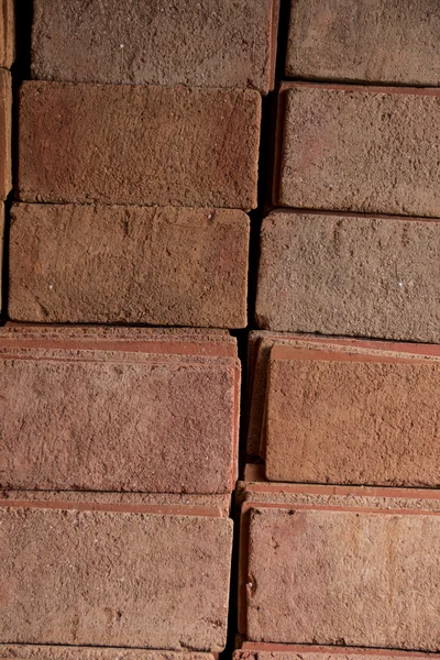 Pile of traditional mud bricks production — Stock Photo, Image
