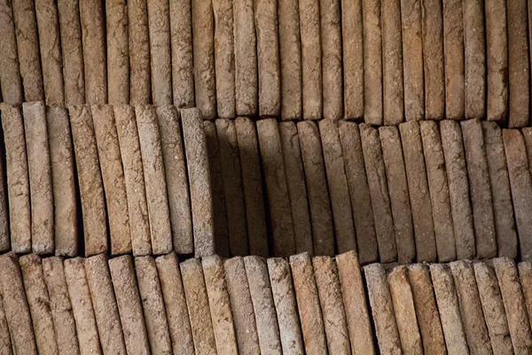Pila de producción de ladrillos de barro tradicionales — Foto de Stock