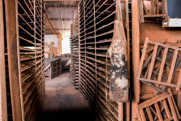 Producción tradicional de ladrillo de barro — Foto de Stock