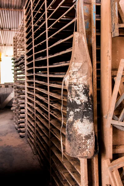 Producción tradicional de ladrillo de barro — Foto de Stock