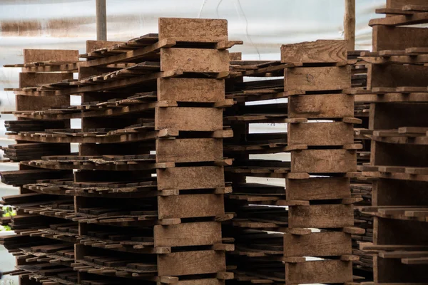 Usine de production traditionnelle de briques de boue . — Photo