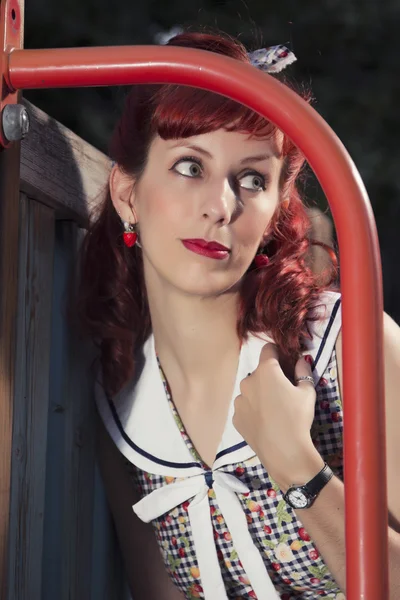 Woman in vintage style clothing — Stock Photo, Image