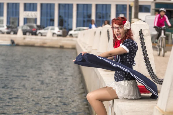 Woman in vintage style clothing — Stock Photo, Image