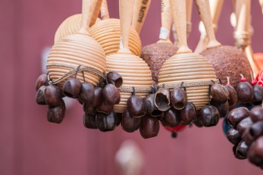 birkaç Afrika calabash çıngırak müzik aletleri
