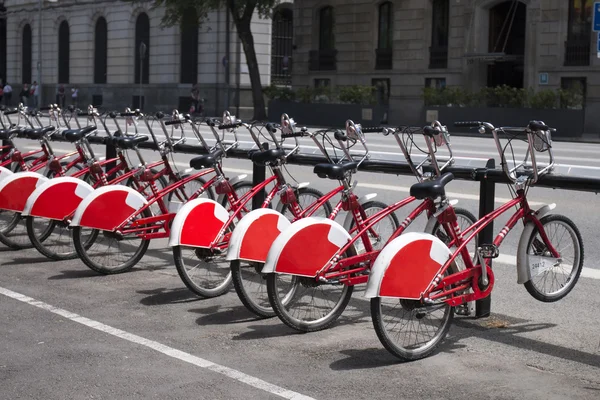 Grupo de bicicletas de una fila — Foto de Stock