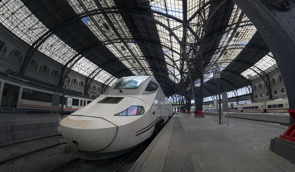 Schöner großer französischer bahnhof von barcelona — Stockfoto