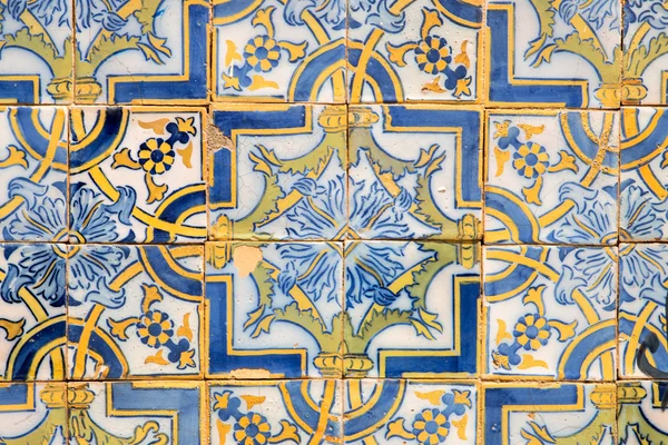 Bella opera d'arte della ceramica azulejo portoghese — Foto Stock