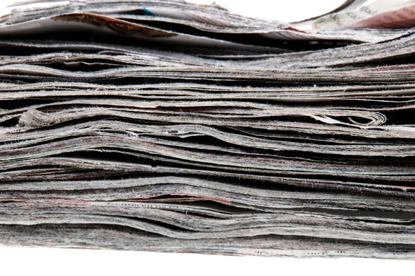 Φέτα (κομμένα) σωρό των μεταχειρισμένων εφημερίδων — Φωτογραφία Αρχείου