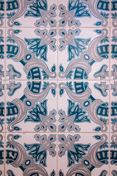 Beautiful artwork of the portuguese azulejo ceramic — Stock Photo, Image