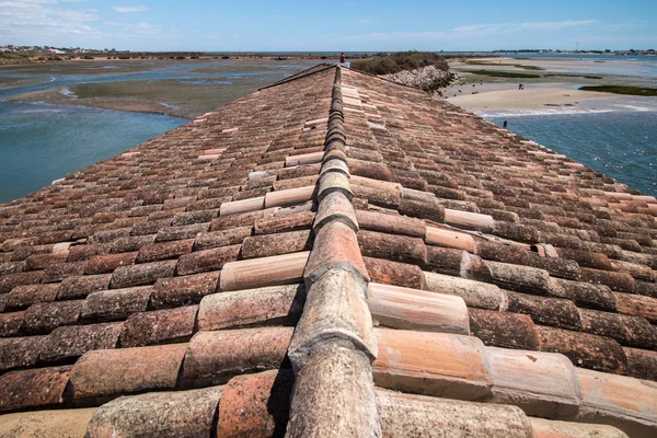 Traditional rooftops of the Algarve region next to Ria Formosa — Stock Photo, Image