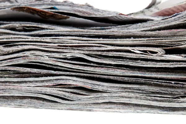 Φέτα (κομμένα) σωρό των μεταχειρισμένων εφημερίδων — Φωτογραφία Αρχείου