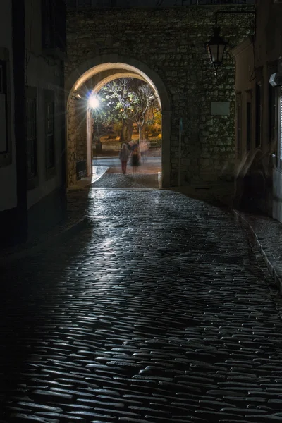 Main arch entrance to the historical town of Faro — Stock Photo, Image