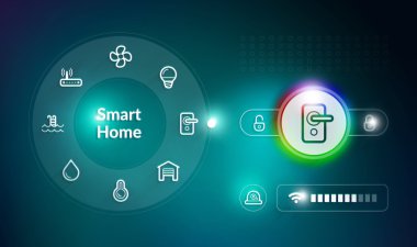 Smart Home Control System clipart