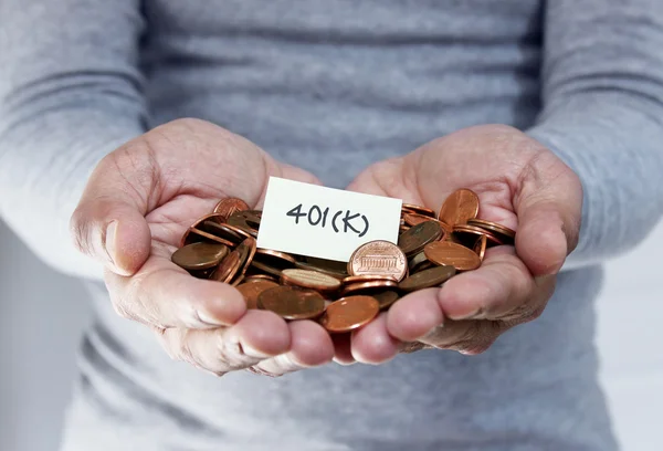 401K pensionsplan och konkurs — Stockfoto