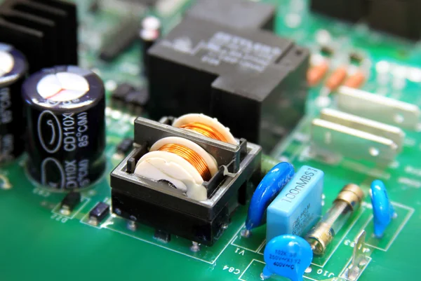 Circuit board with components — Stock Photo, Image