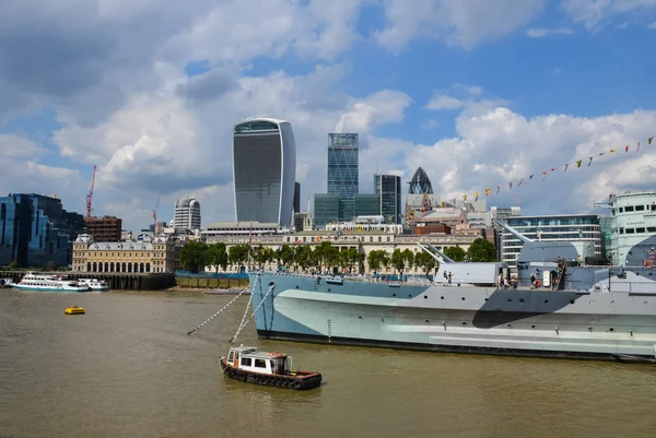 The HMS Belfast warship Stock Picture