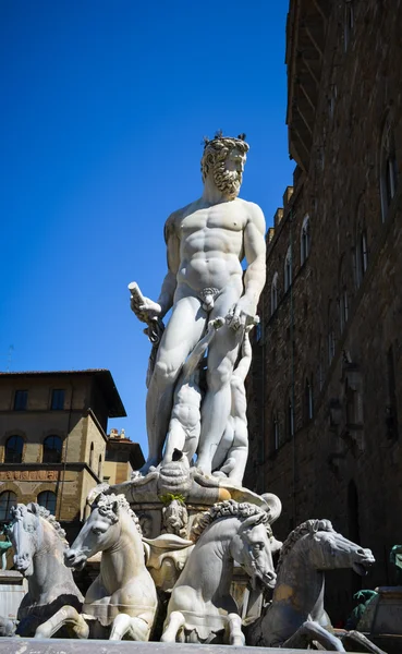 Neptune Fountain in Piazza della Signoria — Stock Photo, Image