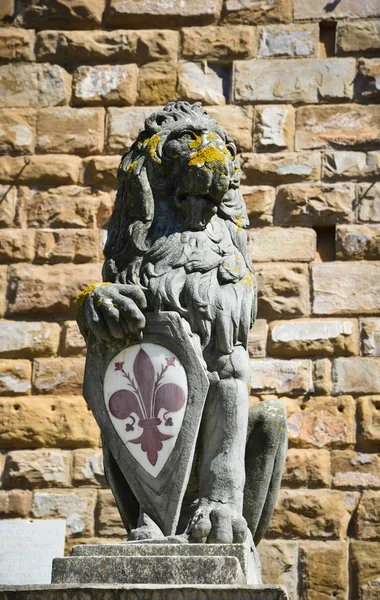 Aslan heykelinin piazza della signoria — Stok fotoğraf