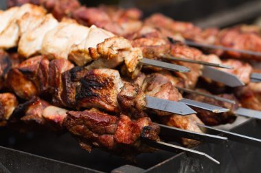 Marine edilmiş ızgara kebab