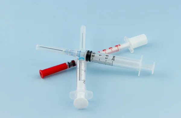 하나의 빨간색 인슐린의 그룹 — 스톡 사진