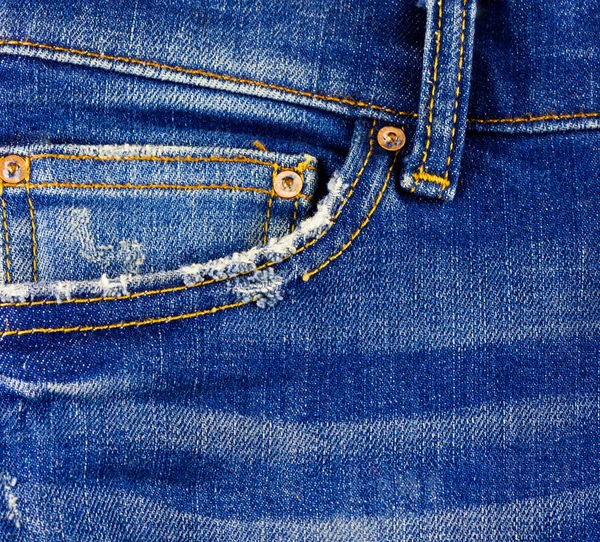 Blue jeans pocket — Stock Photo, Image