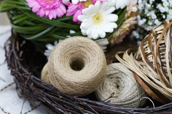 Boeket van verschillende kleur gerbera 's — Stockfoto