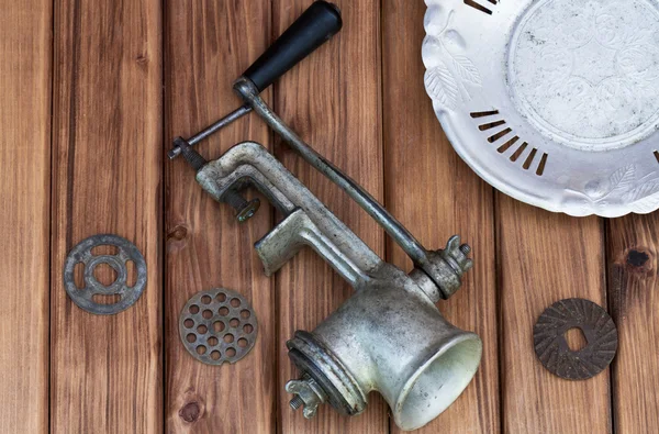 Vintage old mincer — Stock Photo, Image