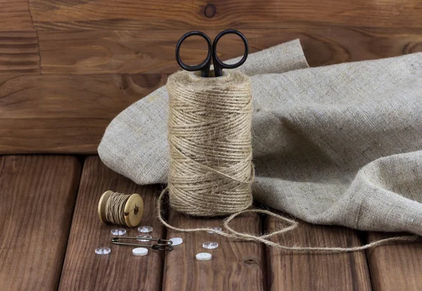 Old sewing kit — Stock Photo, Image