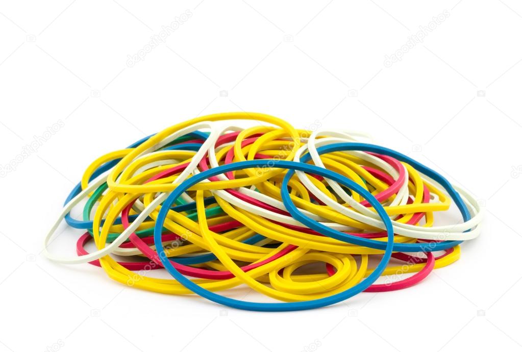 Group of color rubber bands