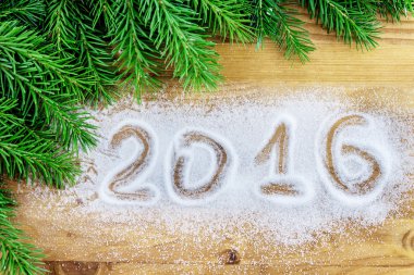 2016 tarihi ile dekorasyon kompozisyon