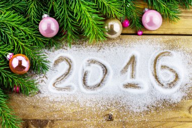 2016 tarihi ile dekorasyon kompozisyon