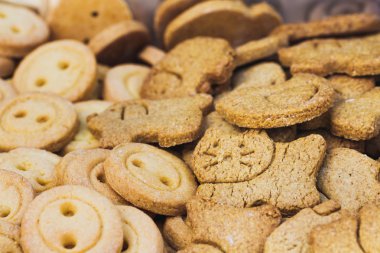 El yapımı kurabiye yığını