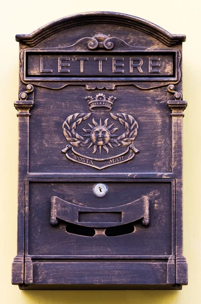 Antique brown letter box