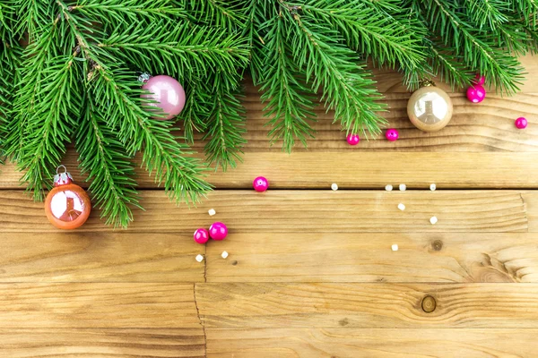 Composizione decorazione rami di albero di pelliccia — Foto Stock