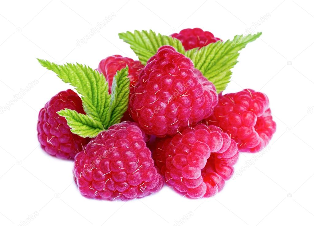 Heap of fresh raspberries