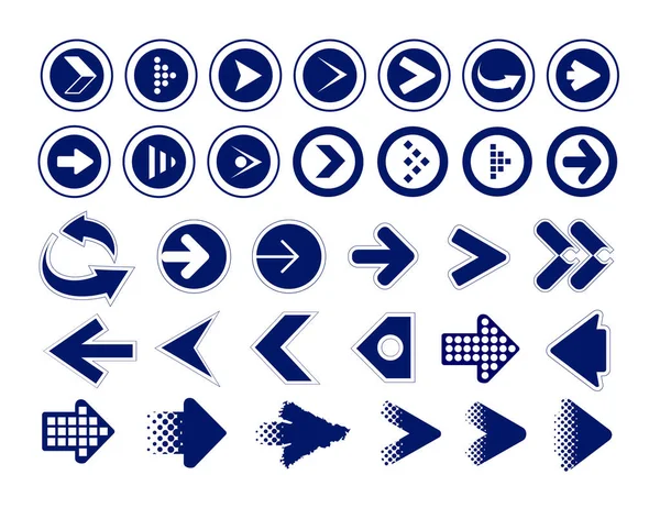 Pfeile Setzen Symbole Moderner Einfacher Cursor Vektorillustration — Stockvektor