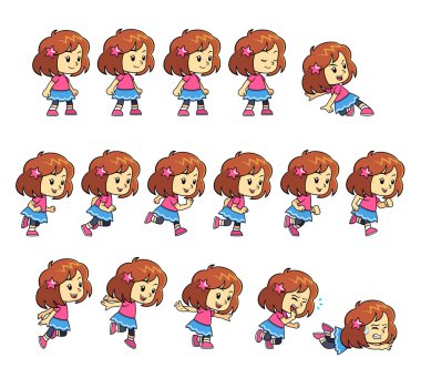 Pinky kız oyun Sprites