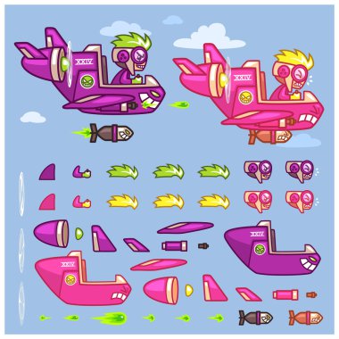 Hayalet XXIV uçak oyun Sprites