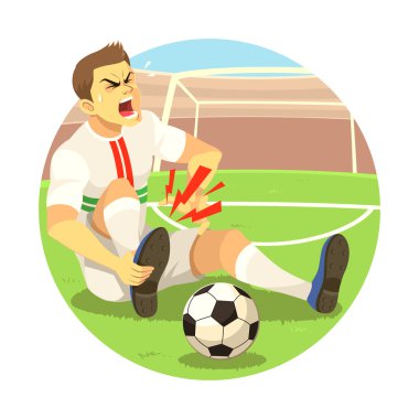 Yaralı futbol oyuncusu